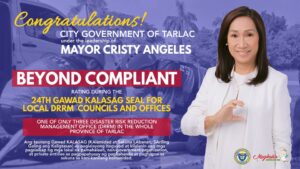 Congratulations! CITY GOVERNMENT OF TARLAC under the leadership of MAYOR CRISTY ANGELES